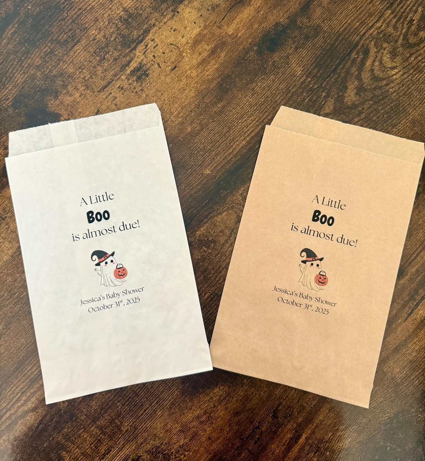 A little boo is almost due party favor bags
