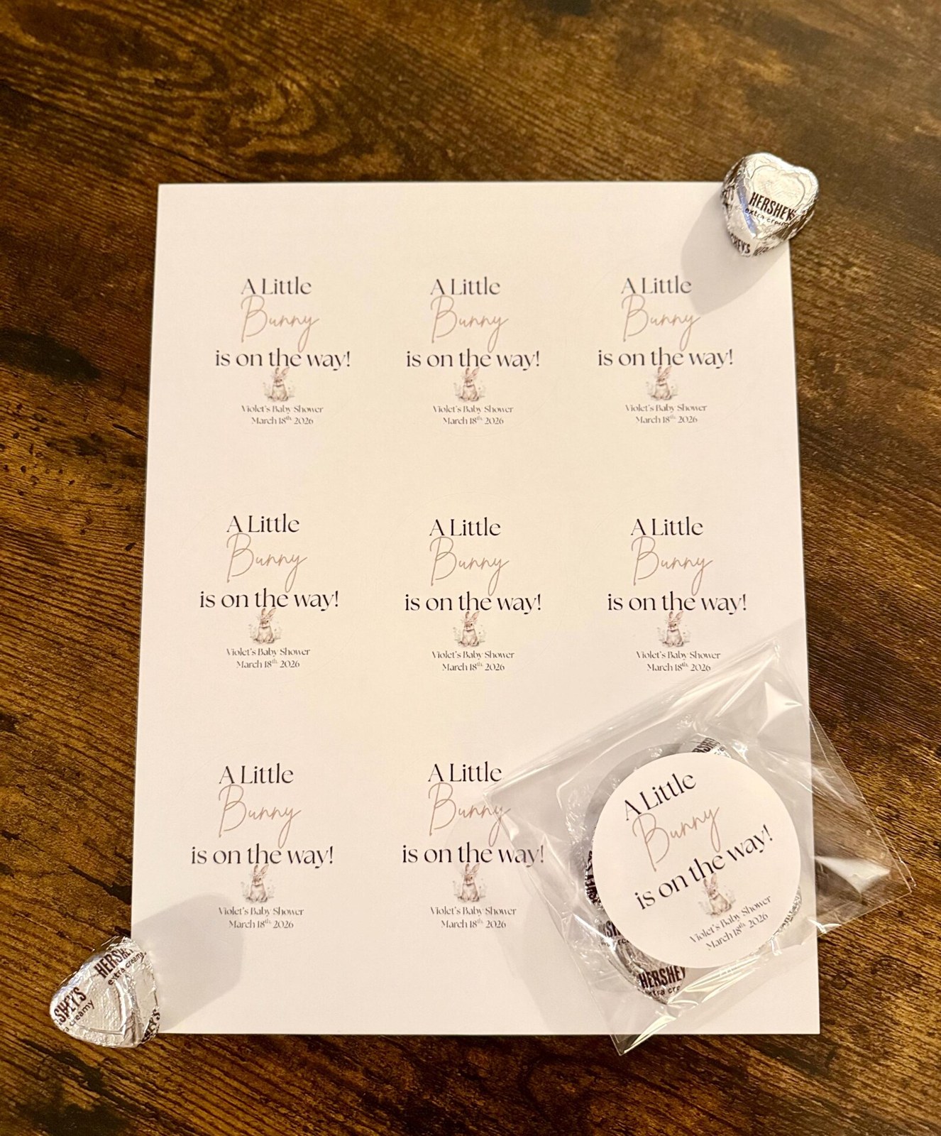 A little bunny is on the way stickers