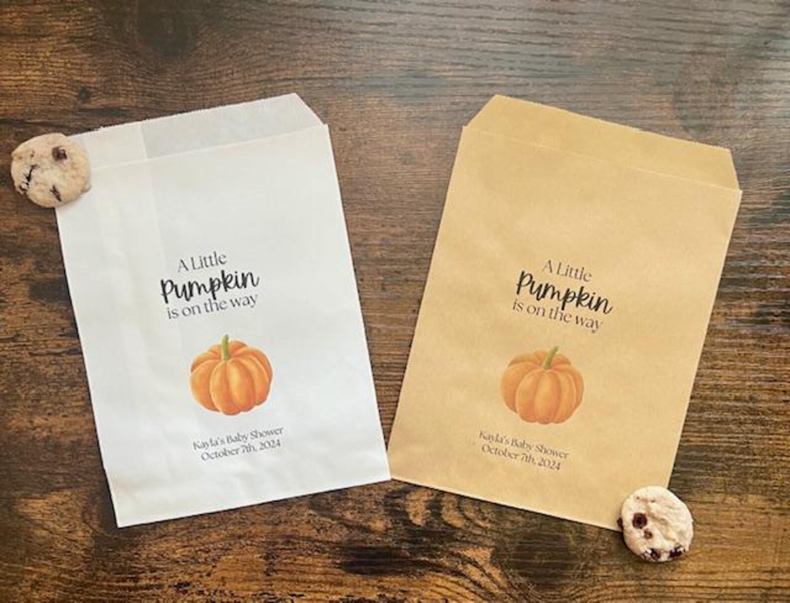 A Little Pumpkin is on the way treat bag