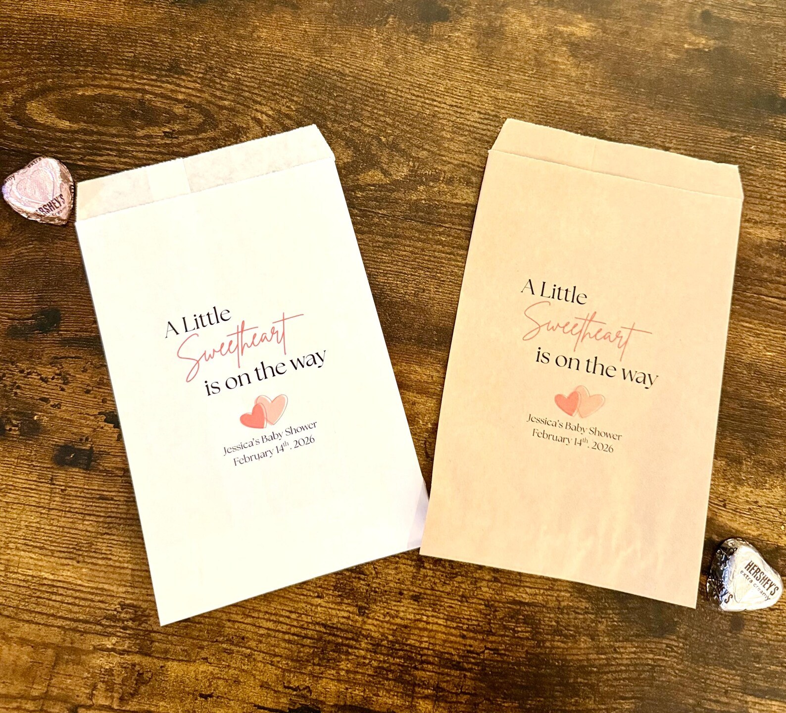 A little sweetheart is on the way baby shower party bags