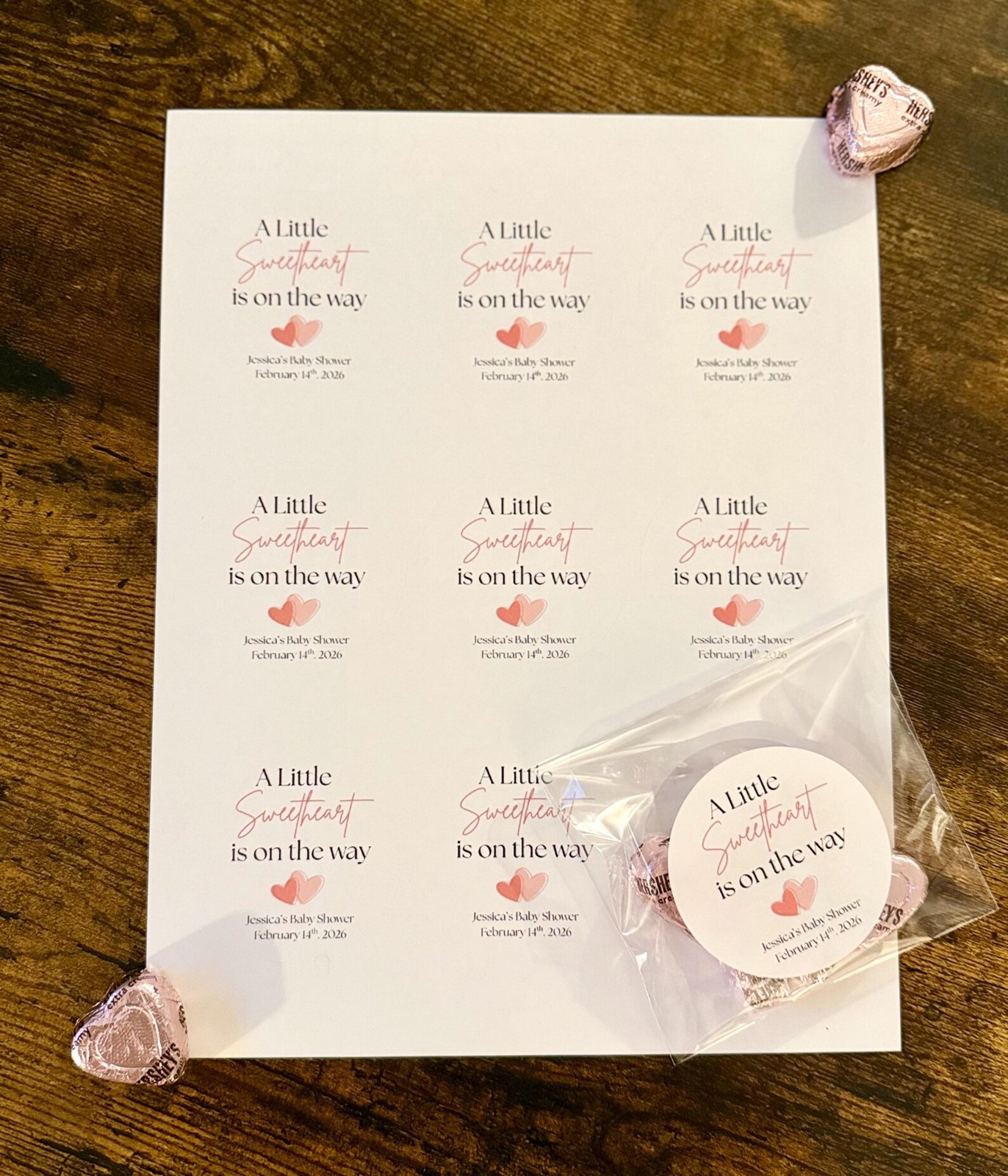 A little sweetheart is on the way stickers