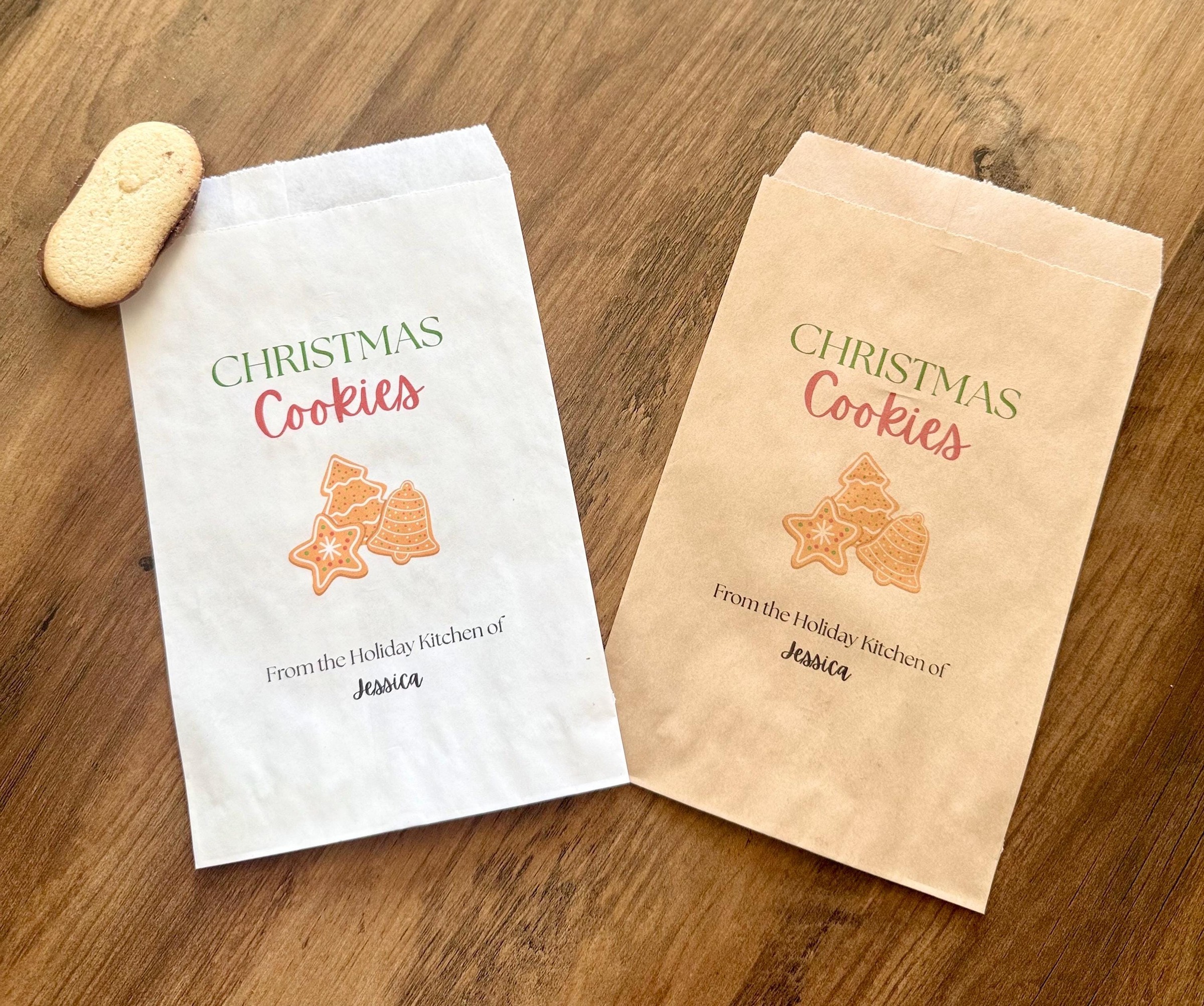 Christmas cookies treat bags