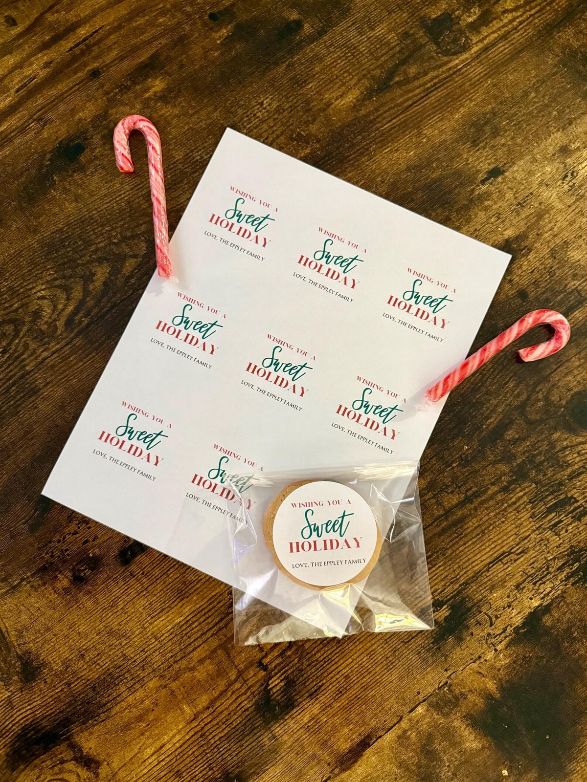 Christmas stickers and bags