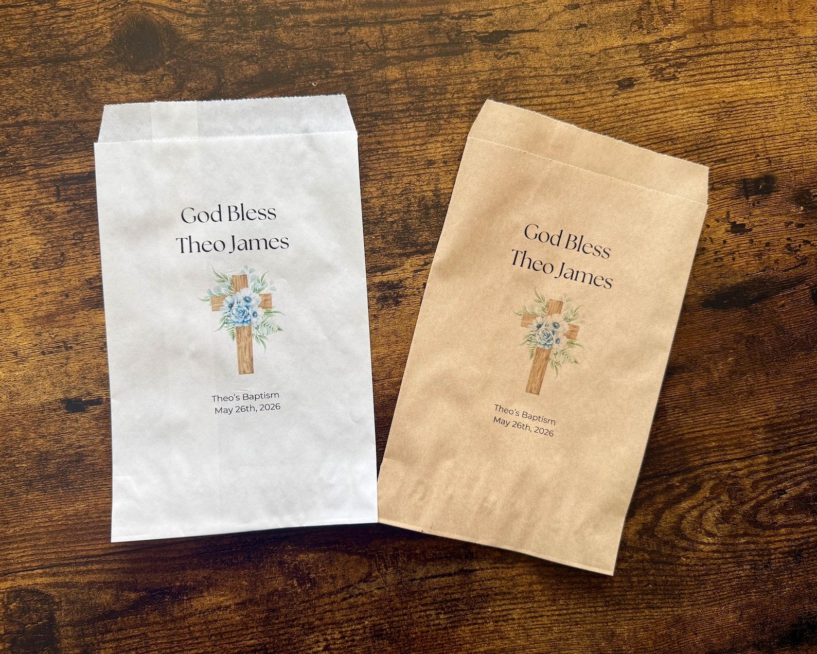 Custom Baptism party favor bags