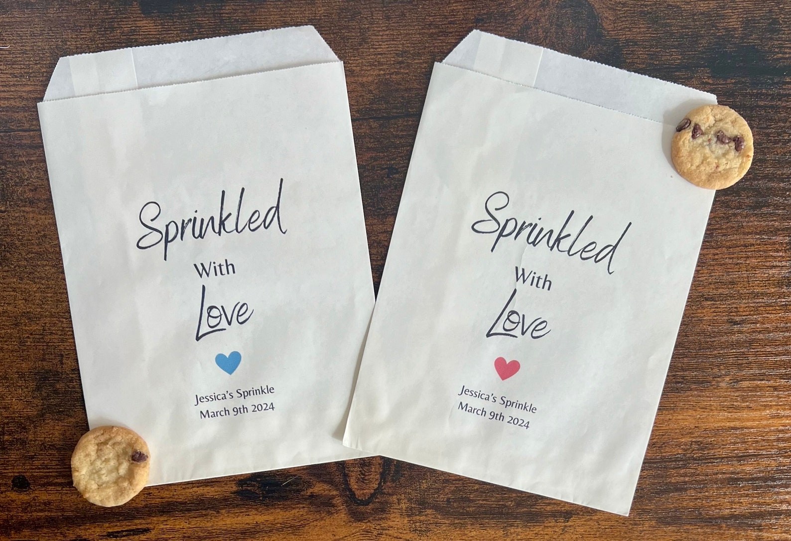Custom Sprinkled with Love Treat bags
