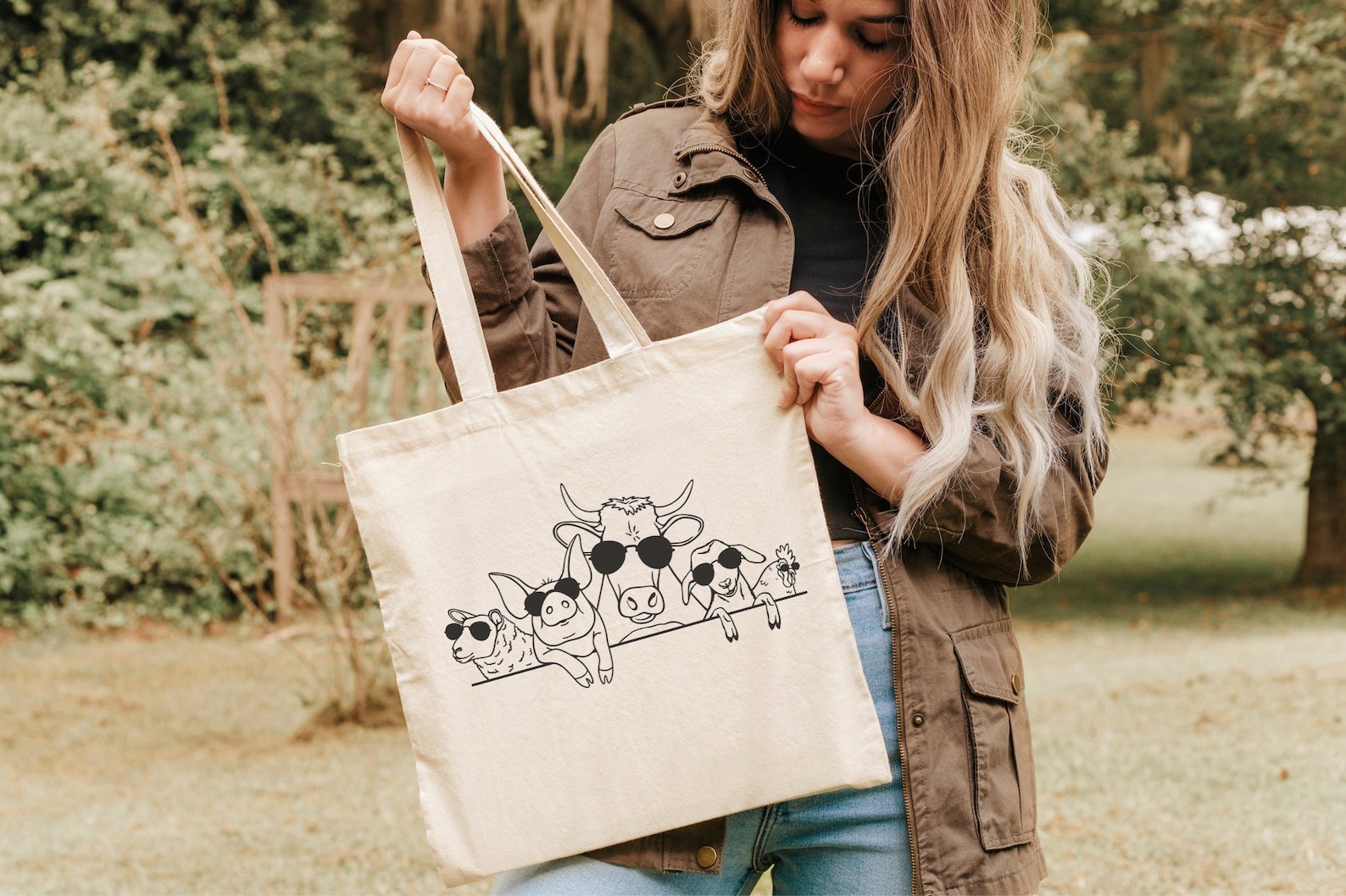 Farm Animals Tote Bag