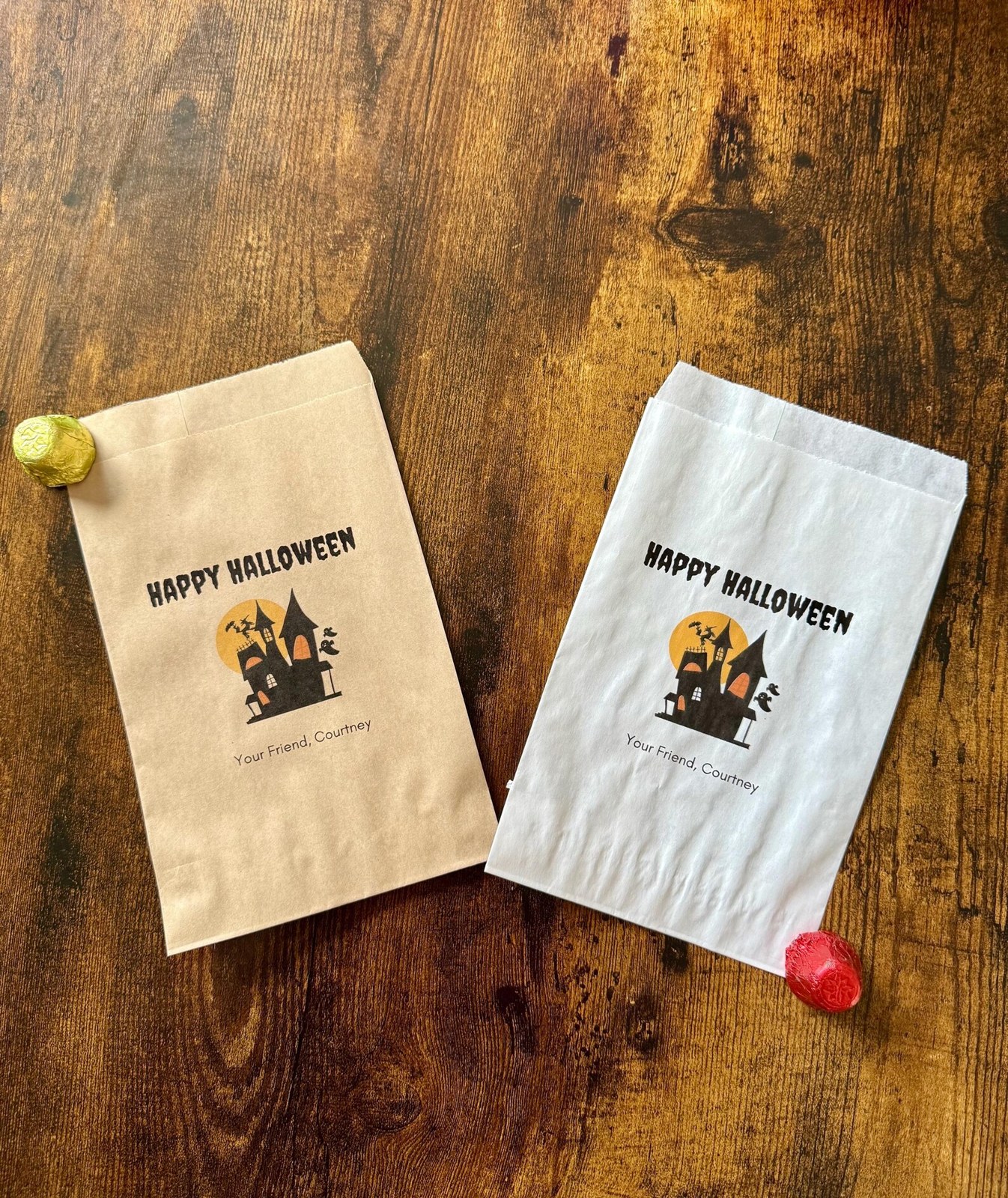 Happy Halloween party favor treat bag