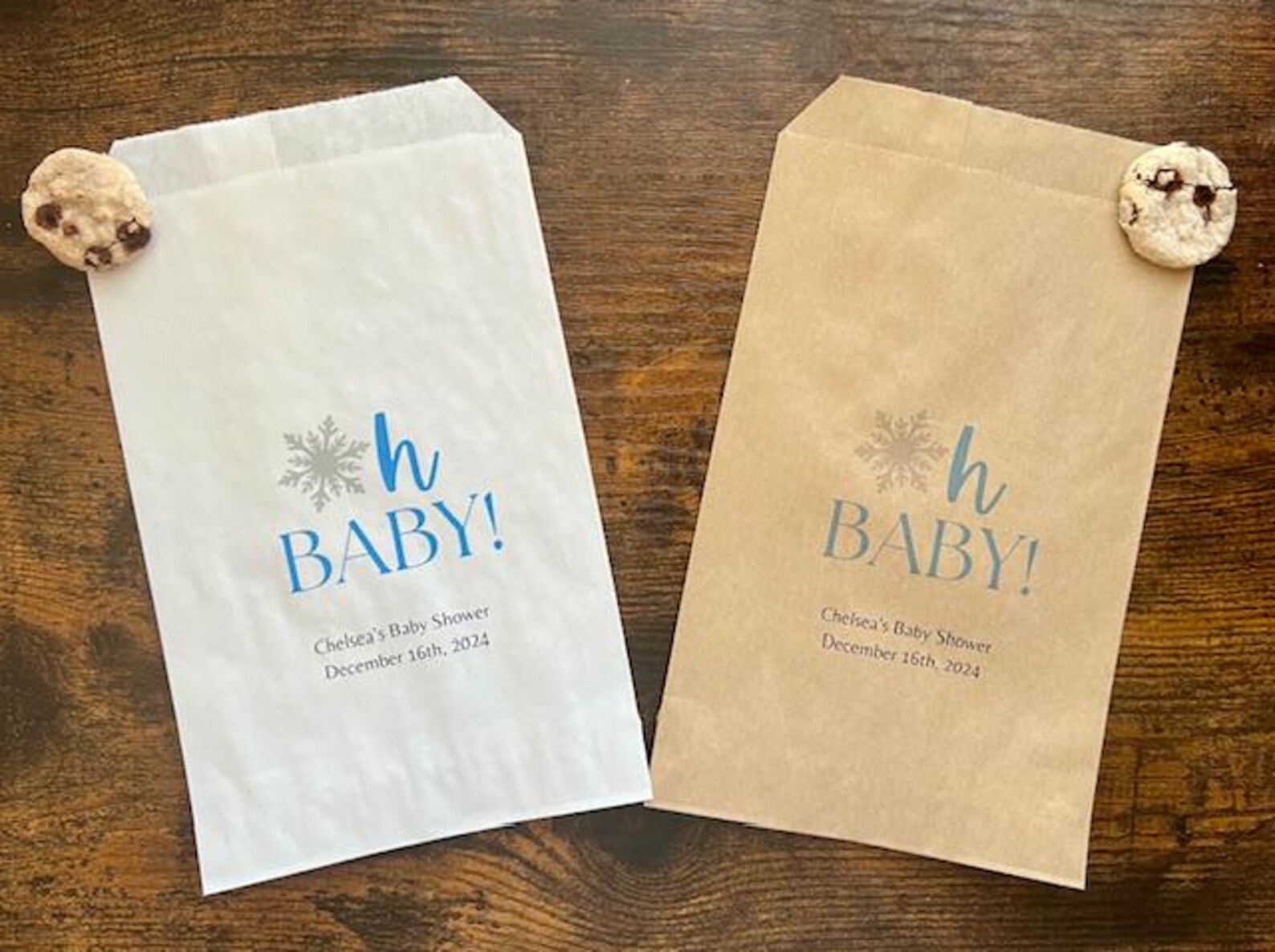 Oh baby winter baby shower treat bag