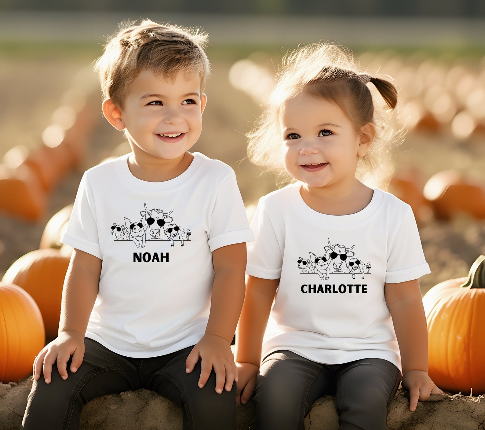 Personalized Farm animal toddler shirt