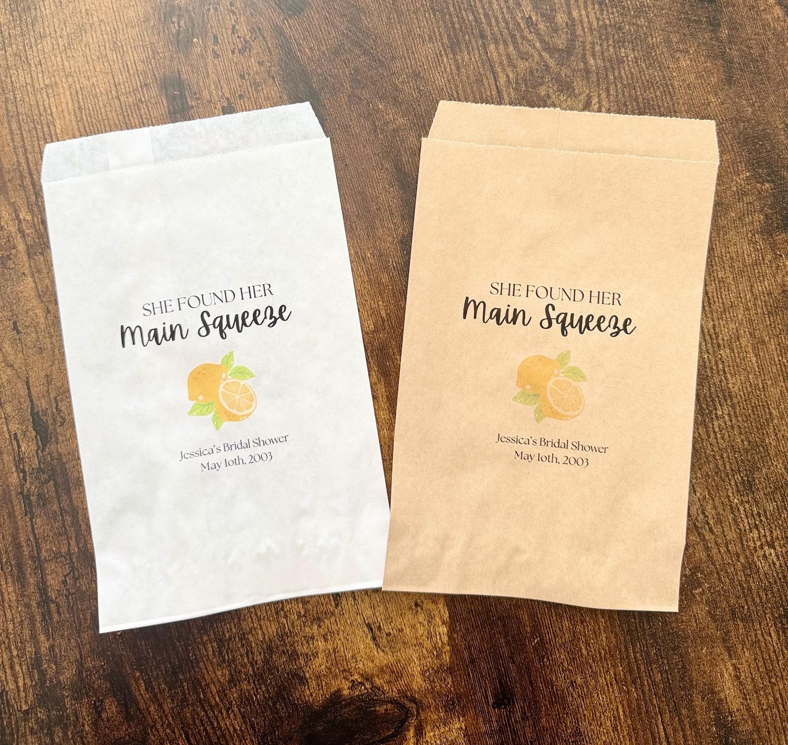 She found her main squeeze party favor treat bags
