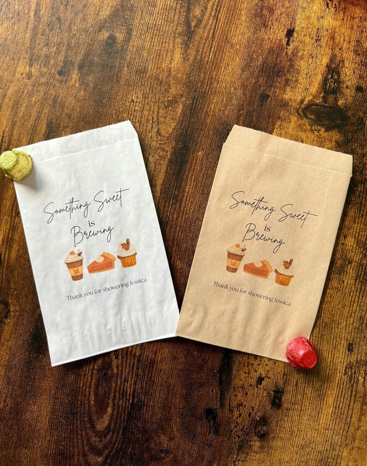Something sweet is brewing party favor treat bags