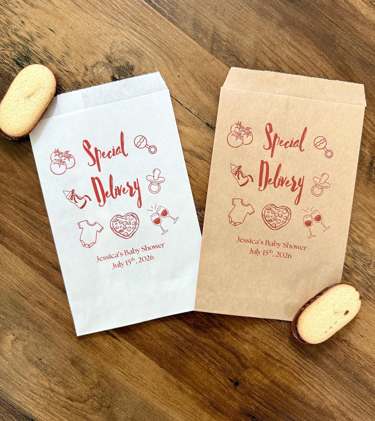 Special Delivery baby shower treat bags