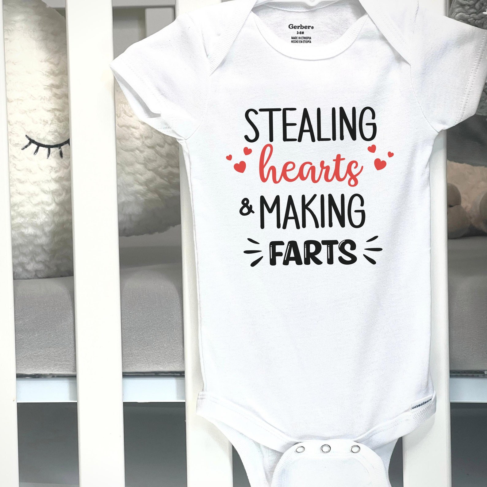 Stealing Hearts and making Farts Bodysuit