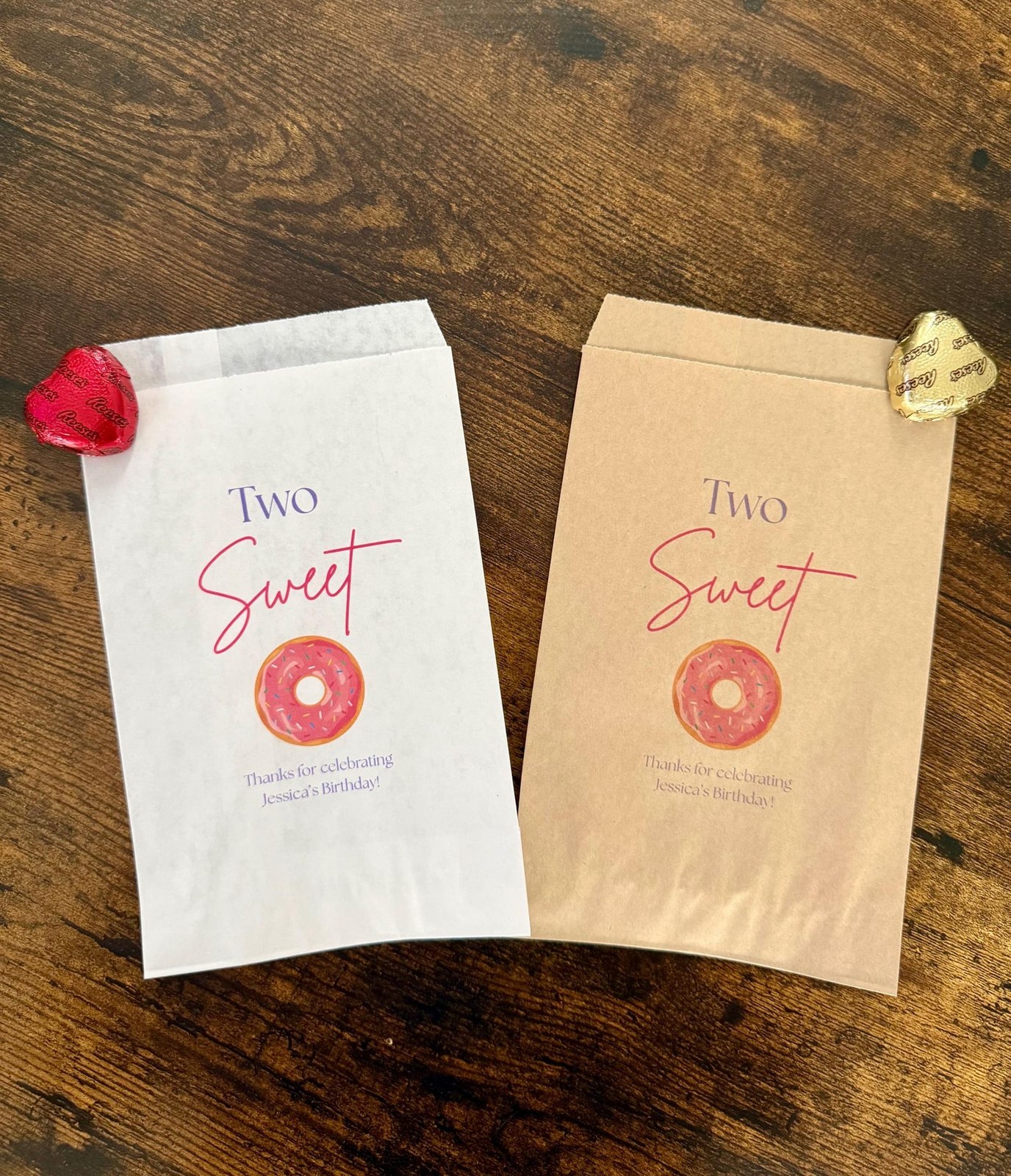 Two Sweet party favor bags